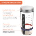 thumbnail image 3 of 9Pcs Sourdough Starter Jar Kit with Scale 730ml Heat Resistant Sourdough Starter Container with Lid Silicone Spatula Thermometer Reusable Glass Fermentation Tank for Sourdough Baking, 3 of 8