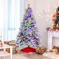 thumbnail image 1 of Gymax 6 FT Pre-Lit Artificial Christmas Tree Snow-Flocked Hinged Xmas Tree w/ 240  LED Lights & 850 Branch Tips, 1 of 10