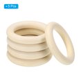 thumbnail image 3 of Unique Bargains 90mm Wooden Rings for Crafts, 5 Pack Natural Wood Rings Unfinished Wood Loop Circle, 3 of 8