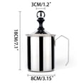 thumbnail image 3 of Mousseur à Lait en Acier Inoxydable 400 ml Mousseur à Lait Manuel Mousseur à Lait en Acier Inoxydable Filet à Mousse à Café, 3 of 9