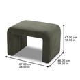 thumbnail image 2 of Better Homes & Gardens Juliette Velvet Pouf, Olive, 2 of 9