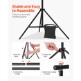 thumbnail image 4 of KFFKFF Backdrop Stand, 8.5 x 10 ft Adjustable Photo Backdrop Stand Kit, Portable Background Backdrop Stand with 2 Tripods, Heavy Duty Projector Screen Stand, 4 of 9