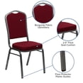 thumbnail image 2 of HERCULES Series Crown Back Stacking Banquet Chair in Burgundy Fabric - Gold Frame, 2 of 9