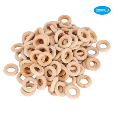 DIY Wooden Ring,200pcs 20mm Natural Wooden Jewelry Wooden Ring DIY Crafts Accessory High-Intensity Output