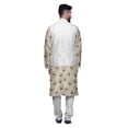thumbnail image 3 of Atasi Indian Kurta Pyjama Jacket Set For Men Mandarin Collar Casual Clothing, 3 of 5
