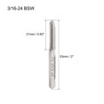 thumbnail image 2 of Unique Bargains Machine Tap 3/16-24 BSW Thread Pitch 3 Straight Flute H2 High Speed Steel 2pcs, 2 of 5