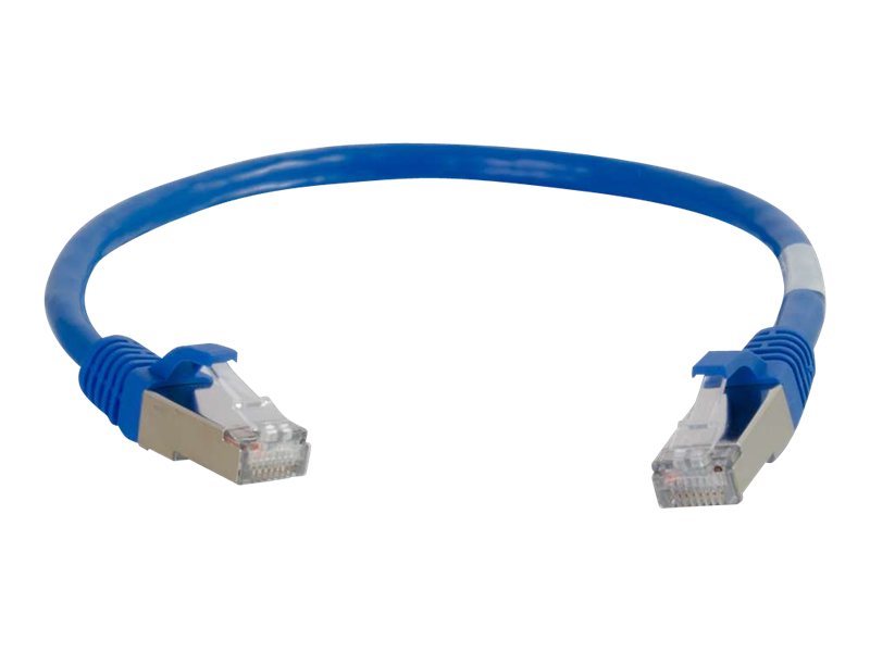 C2G Câble Ethernet de Réseau Cat6a 15 Pi Sans Accroc Blindé (STP) Bleu - Câble de Patch - RJ-45 (m) vers RJ-45 (m) - 15 Pi - STP - CAT 6a - Sans Accroc, Torsadé - Bleu