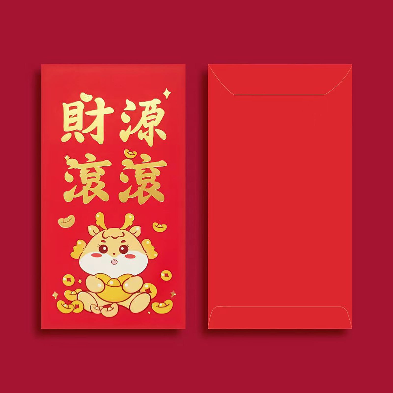 DVKPTBK Dragon Year Red Envelopes, Universal Red Envelopes, New Year Gold Stamping, Red, 8 Count, 8 Pack