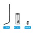 thumbnail image 3 of Unique Bargains 4mm Hole Wire Rope Clips Set, 2 Pcs Brass Double Holes Cable Clamps with M4 Hexagon Screws Spanner, Silver, 3 of 7