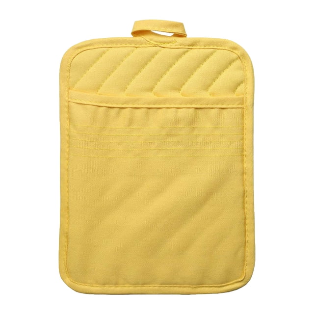 HBFAGFB Pot Holders and Oven Mitts Set for Kitchen, Hot Pads for Kitchen, 7.5" × 9"- Yellow