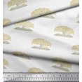 thumbnail image 3 of Soimoi Rayon Crepe Fabric Tree Block Fabric Prints by Yard 46 Inch Wide, 3 of 3