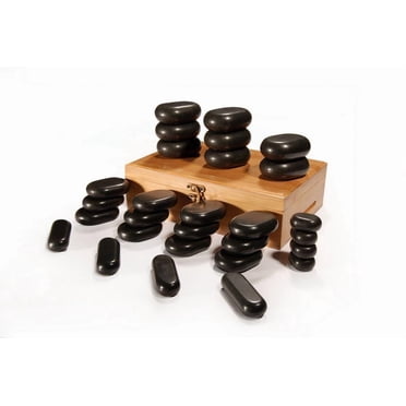Master 28 pièces pierres chaudes de massage 100% Basalte Rocks pour corps de massage Amérique marque