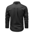 thumbnail image 3 of RXIRUCGD Cardigan à Col Rabattu pour Hommes, Manches Longues, Noir, Taille : TG, 3 of 3