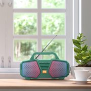 Birdeem Speakers Bluetooth Wireless, Portable Lights Bluetooth Audio Portable Speakers Indoor and Outdoor Dj Sound Stereo Speakers, Blinking Party Lights and Fm Radio Bluetooth Speakers Green