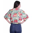 thumbnail image 4 of Moomaya Hauts à Manches Boxy Imprimés pour Femmes, Col en V, Taille Élastique, Kimono, 4 of 4