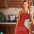 thumbnail image 1 of TIMIFIS Pockets Holds 1Pc Parent Adult The Family Kitchen Lovely Print Linen Family Aprons Kitchen Gadgets, 1 of 2