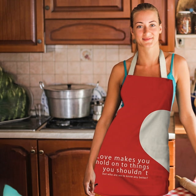 TIMIFIS Pockets Holds 1Pc Parent Adult The Family Kitchen Lovely Print Linen Family Aprons Kitchen Gadgets