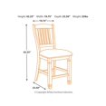 thumbnail image 4 of Signature Design by Ashley Bolanburg 24.5" Counter Height Stool - Antique White, 4 of 5
