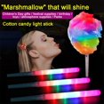 thumbnail image 1 of Cotton Candy Cones Colorful Glowing Marshmallow Sticks, 1 of 9