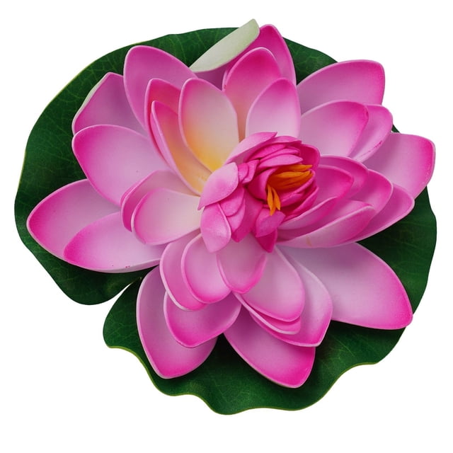 18cm Artificial Water Lily Floating Lotus Flower Pond Aquarium Decor Multicolor