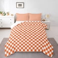 thumbnail image 2 of Erosebridal Plaid Buffalo Bedding Toddler Comforter Set, Orange Checkered Down Comforter, Rectangle Room Decor, 2 Pieces, 2 of 8