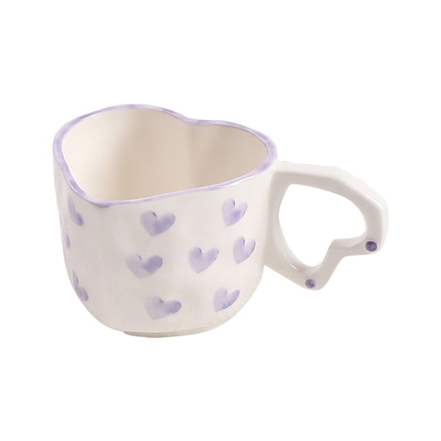 Valentine's Day Heart Shaped Ceramic Mug For Coffee Milk Meaningful Idea Present