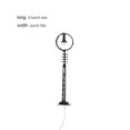 thumbnail image 2 of Miniature Streetlamp 1:87 Scale Decorative LED Signal Lamp Micro-Landscape Accessories Sand DIY Simulation Lamppost Train Black（White Light）, 2 of 7