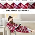 thumbnail image 4 of Beautyrest Poncho-Couverture Électrique en Molleton Sherpa Berbère Ultra Doux, Jeté Chauffant avec Arrêt Automatique, 50 Pouces L x 64 Pouces H, Carreaux Rouges, 4 of 4