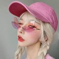 thumbnail image 1 of 1 Pce Lunettes de Soleil Rétro Steampunk Personnalisées Sans Monture à Dégradé Transparentes, 1 of 5