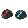 thumbnail image 4 of Boat Bow Lights, PC Red Green Light Yacht Signal Light 1NM Visual Range  For Sailing Black, 4 of 8