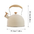 thumbnail image 2 of Ustensiles de Cuisine Théière Rétro pour Cuisinière avec Sifflet Fort Théière en Acier Inoxydable pour Cuisinière Bouilloire de Qualité Alimentaire avec Poignée à Motif et Design Classique, 2 of 4