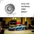 thumbnail image 3 of Carlomo Roues 1/64 pour Modèle de Voiture D-Class 2 Ensemble de Détail en Alliage Pièces de Rechange avec Pneus en Caoutchouc Disque de Casse Adultes Passe-Temps D020, 3 of 6