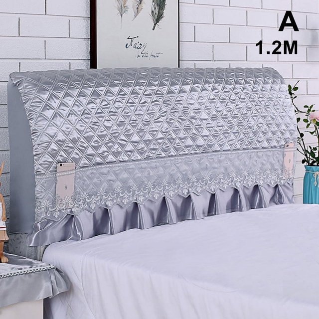 Stretchable Headboard Covers Dustproof Thickened Full Coverage Bed Head Covers(Purple A 2M)