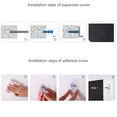 thumbnail image 4 of Key Hanger For Wall Black Metal 10-Hook Wall-Mounted Key Rack With Adhesive Or Screw Mounting Options 32 cm x 11.9 cm, 4 of 7