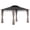 Khaki, variant on Outsunny 10' x 12' Double Roof Hardtop Gazebo with Nettings Curtains Khaki