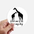 thumbnail image 1 of Autocollant Girafe Culture Anglaise Connaissances Courantes Étiquette Murale Ronde pour Valise Ordinateur Portable, 1 of 1
