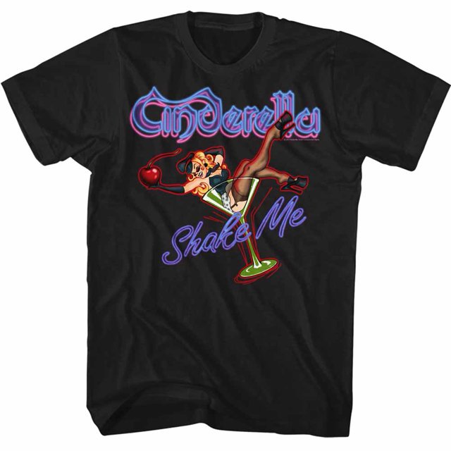 Cendrillon Rock Band Shake Me T-Shirt Noir pour Adulte Tee