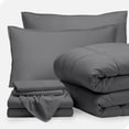 thumbnail image 1 of Bare Home 7-Piece Bed-in-a-Bag - Queen, Gray with Gray Sheet Set, 1 of 7