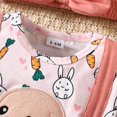 thumbnail image 4 of MIASHUI Tenue de Pâques pour Bébé Fille Barboteuse à Manches Longues Jupe à Bretelles Lapin Robe Salopette, Rouge Brique, 12-18 Mois, 4 of 9