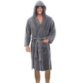 thumbnail image 2 of Intimates Men's Winter Plush Lengthened Shawl Bathrobe Home Clothes Long Sleeved Robe Coat S, 2 of 6