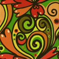 thumbnail image 1 of Ahgly Tapis d'Intérieur Lavable en Machine Carré Transitionnel Brun Doré Foncé, 8 Pieds Carré, 1 of 7