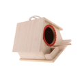 thumbnail image 2 of thinsony Wooden Bird House Birdhouse Hanging Nest Nesting Box with Rope 19x 16x 14cm, 2 of 7