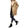 thumbnail image 4 of INSPIRE CHIC Manteau Mi-Long pour Femme à Double Boutonnage, Raglan, à Revers, à Manches Longues, 4 of 6