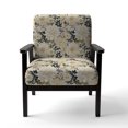 thumbnail image 4 of Designart « Carnation Cosmos II » Fauteuil d'Appoint Rembourré Blanc à Motif Floral - Fauteuil de Style Champêtre pour Salon, 4 of 7