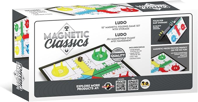 Tradeopia Magnetic Classics – 10 Inch Magnetic Folding Ludo, Magnetic Classic Game