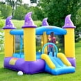 thumbnail image 3 of Wizard Inflatable Bounce House Bouncer, Spacious Bouncing Area with Fun Slide, Safe hook-and-loop fastener Entrance, Basketball Hoop, Fun Party Wizard Castle Theme, Inflated Size: 9 ft x 8 ft x 7 ft H, 3 of 6
