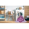 thumbnail image 2 of Ahgly Tapis d'Intérieur Lavable en Machine Carré Transitionnel Fleur Rose, 8 Pieds Carré, 2 of 7