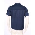 thumbnail image 4 of zdhoor Unisex Mens Womens Double-Breasted Chef Coat Cooks Jacket Chef Works Kitchen Cooking Uniform Blue Short Sleeve 3XL, 4 of 6