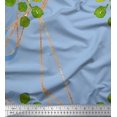 thumbnail image 1 of Soimoi Blue Cotton Duck Fabric Leaves & Ranunculus Floral Printed Craft Fabric by The Yard 58 Inch Wide, 1 of 5