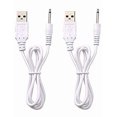 thumbnail image 1 of HLONK Câble de Recharge CC de Remplacement Cordon de Chargeur USB - 2,5 mm (Lot de 2), 1 of 4